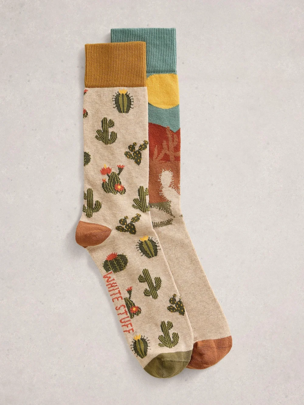 2er-Pack Socken Kaktus - Orange Pr - 44-46 Bild 1