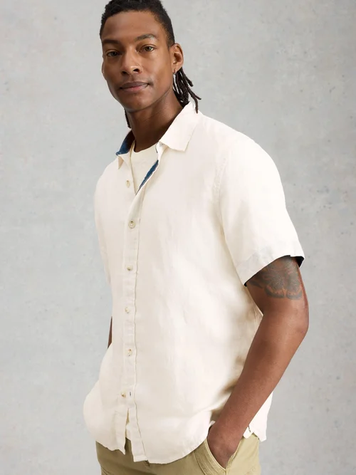 Leinenhemd Keswick Kurzarm - Bril White - XXXL Bild 3