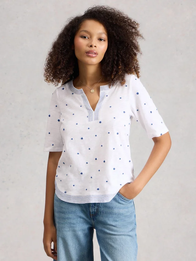 Besticktes Jersey-T-Shirt Weaver