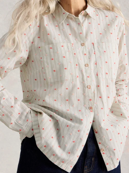 Bluse Sophie aus Bio-Baumwolle - Green Mlt - 50 Bild 3