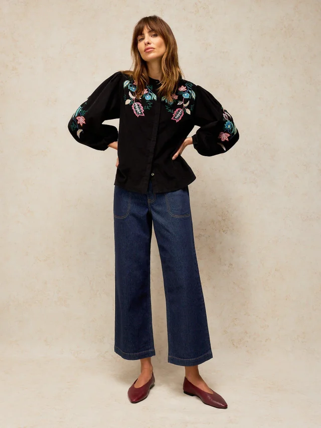 7/8-Jeans Tia mit weitem Bein
