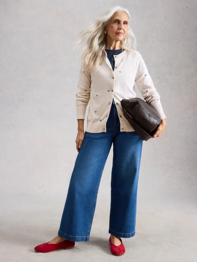 Bestickte Strickjacke Lulu