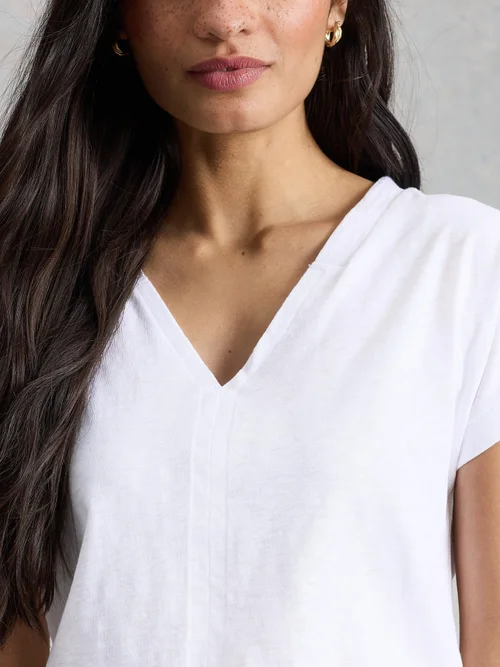 T-Shirt Neve mit V-Ausschnitt - Bril White - 52 Bild 3