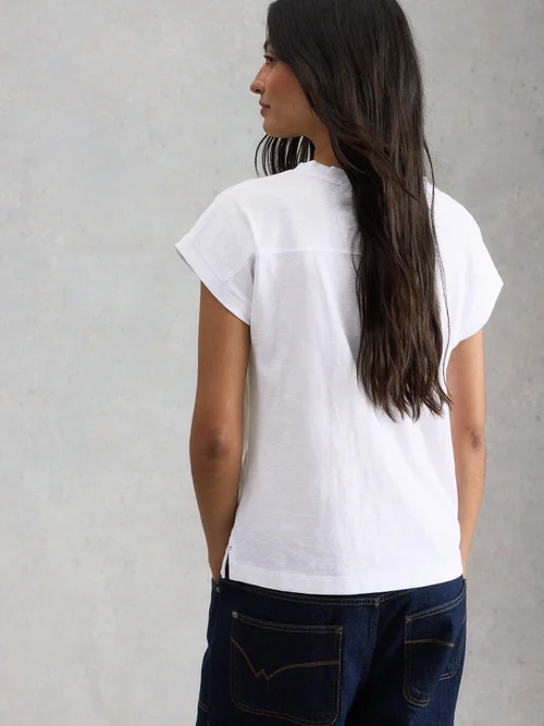T-Shirt Neve mit V-Ausschnitt - Bril White - 52 Bild 4