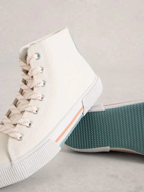 Hi-Top Sneaker Pippa aus Leder - Bril White - 41 Bild 3