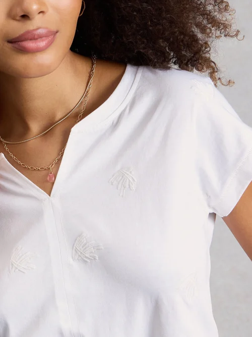 Besticktes T-Shirt Nelly - Bril White - 52 Bild 1