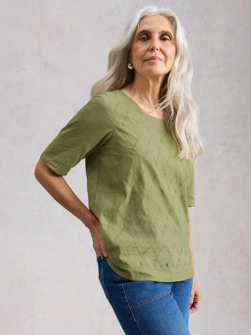 Besticktes Top Weaver - Khaki Grn - 52 Bild 3