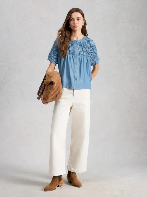Chambray-Bluse Tammy - Mid Denim - 48 Bild 2