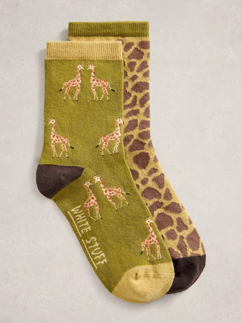 2er-Pack Socken Giraffe - Green Mlt - 39-41 Bild 1