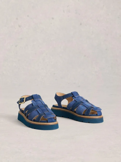 Riemensandalen mit Profilsohle - Denim Mlt - 40 Bild 2