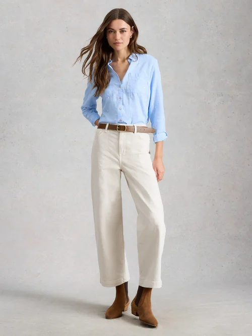 Bluse Sophie aus Bio-Baumwolle - Blue Mlt - 52 Bild 2