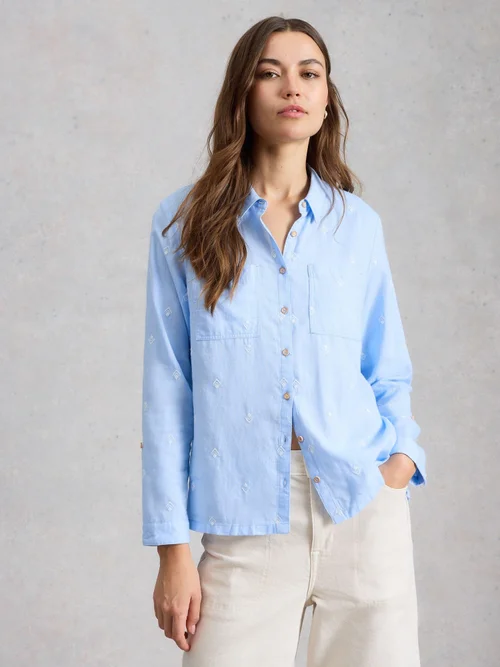 Bluse Sophie aus Bio-Baumwolle - Blue Mlt - 52 Bild 3