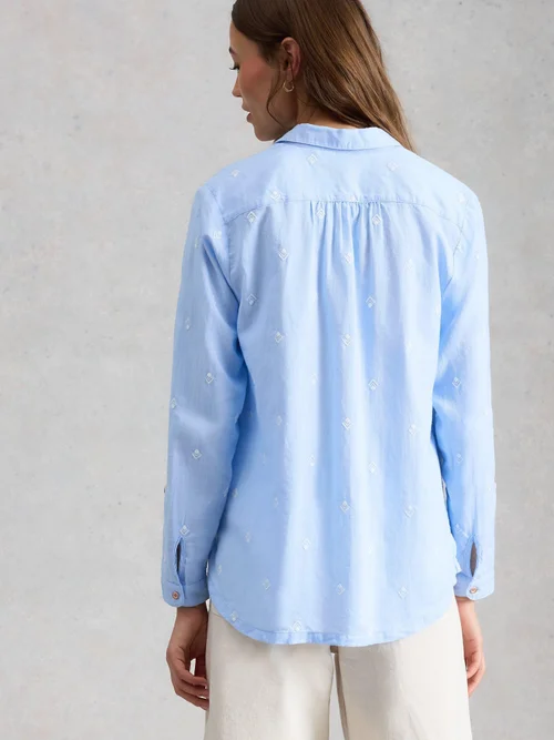 Bluse Sophie aus Bio-Baumwolle - Blue Mlt - 52 Bild 4