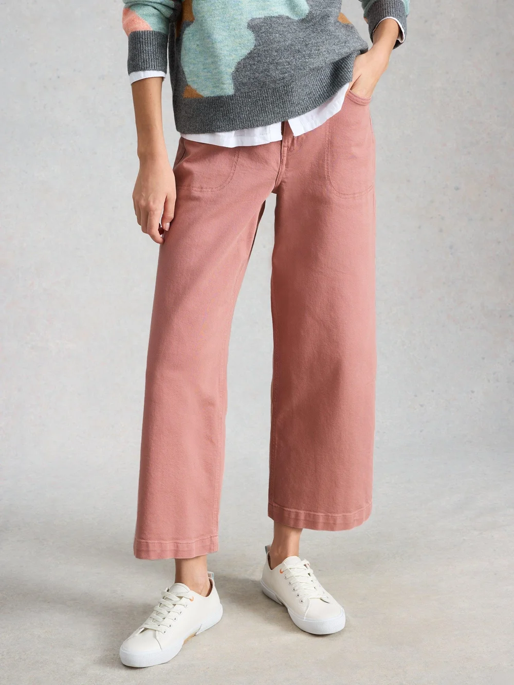 7/8-Jeans Tia mit weitem Bein - Dus Pink - 52/R Bild 1