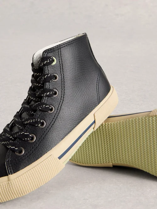 Hi-Top Sneaker Pippa aus Leder - Pure Blk - 41 Bild 3