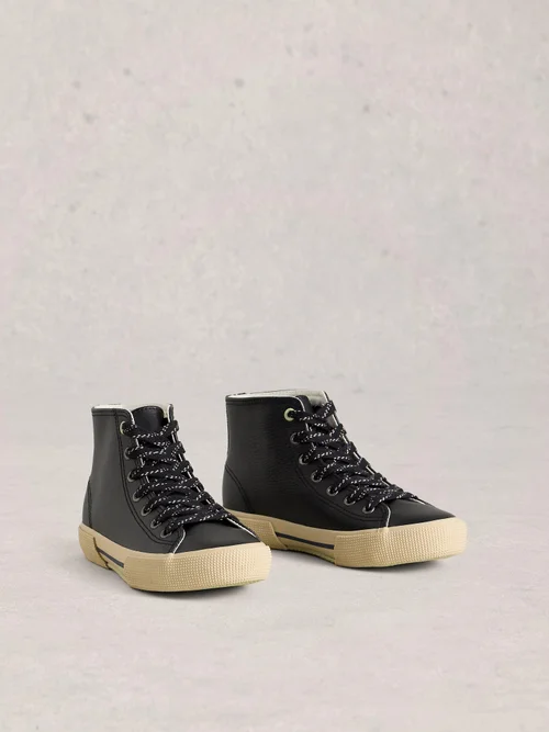 Hi-Top Sneaker Pippa aus Leder - Pure Blk - 41 Bild 2