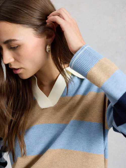 Rugby-Shirt Rochelle - Blue Mlt - 46 Bild 3