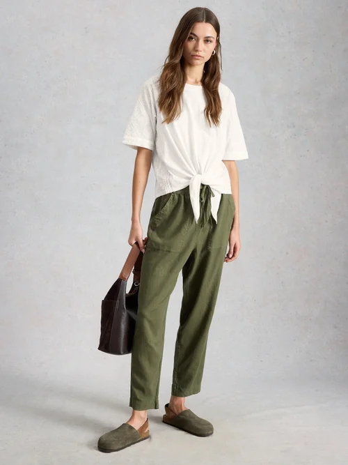 Besticktes Top mit Bindesaum - Bril White - 52 Bild 2