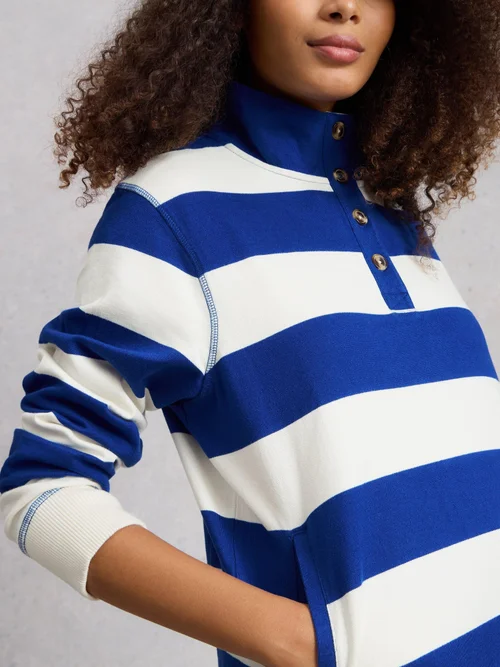 Gestreiftes Sweatshirt Bobby - Blue Mlt - 46 Bild 3