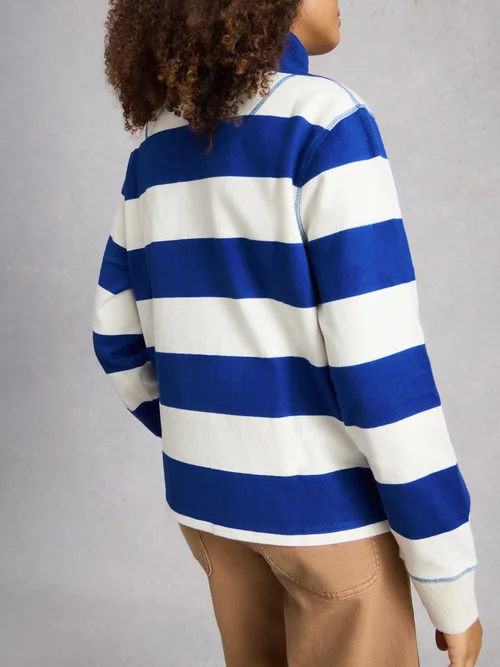 Gestreiftes Sweatshirt Bobby - Blue Mlt - 46 Bild 4