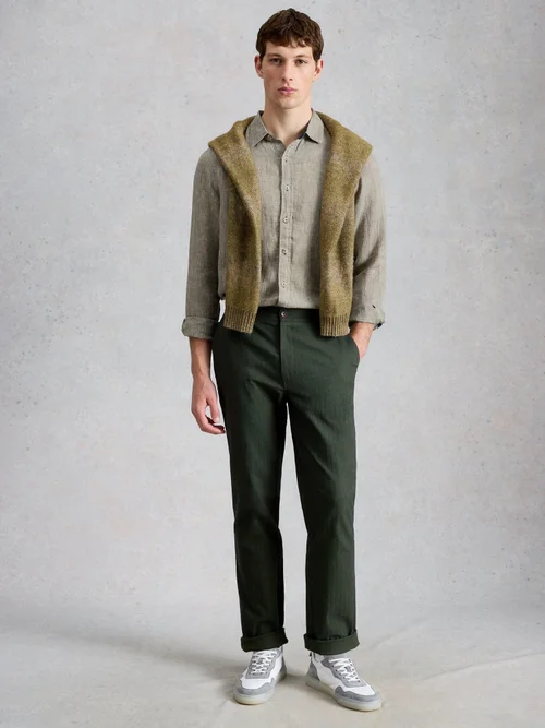 Leinenhemd Keswick Langarm - Khaki Grn - XXXL Bild 2