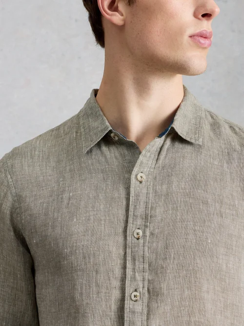 Leinenhemd Keswick Langarm - Khaki Grn - XXL Bild 3