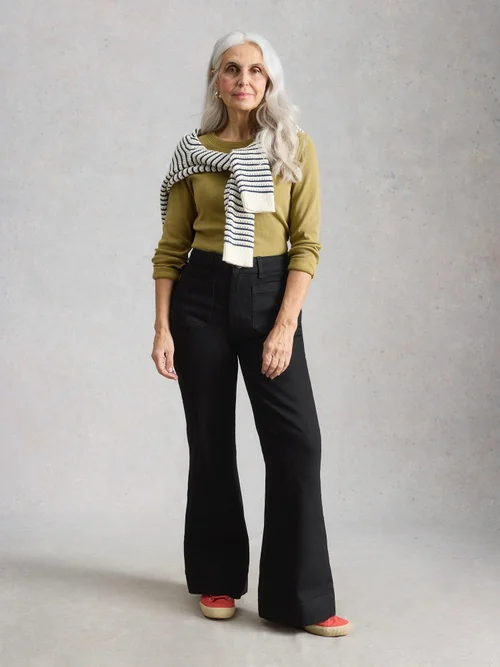 Ausgestellte Jeans Frankie - Pure Blk - 52/R Bild 2