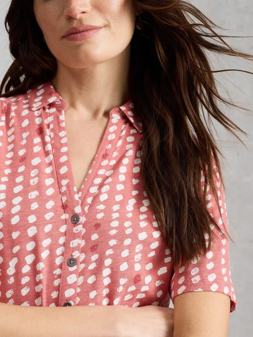 Kurzarmbluse Annie - Pink Mlt - 46 Bild 3