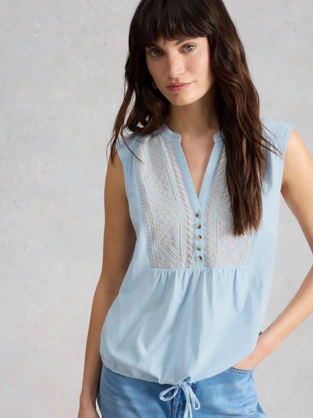 Ärmellose Bluse Peony