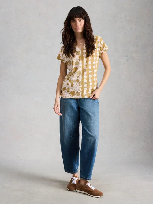 T-Shirt Nelly mit Keilausschnitt - Green Mlt - 52 Bild 2