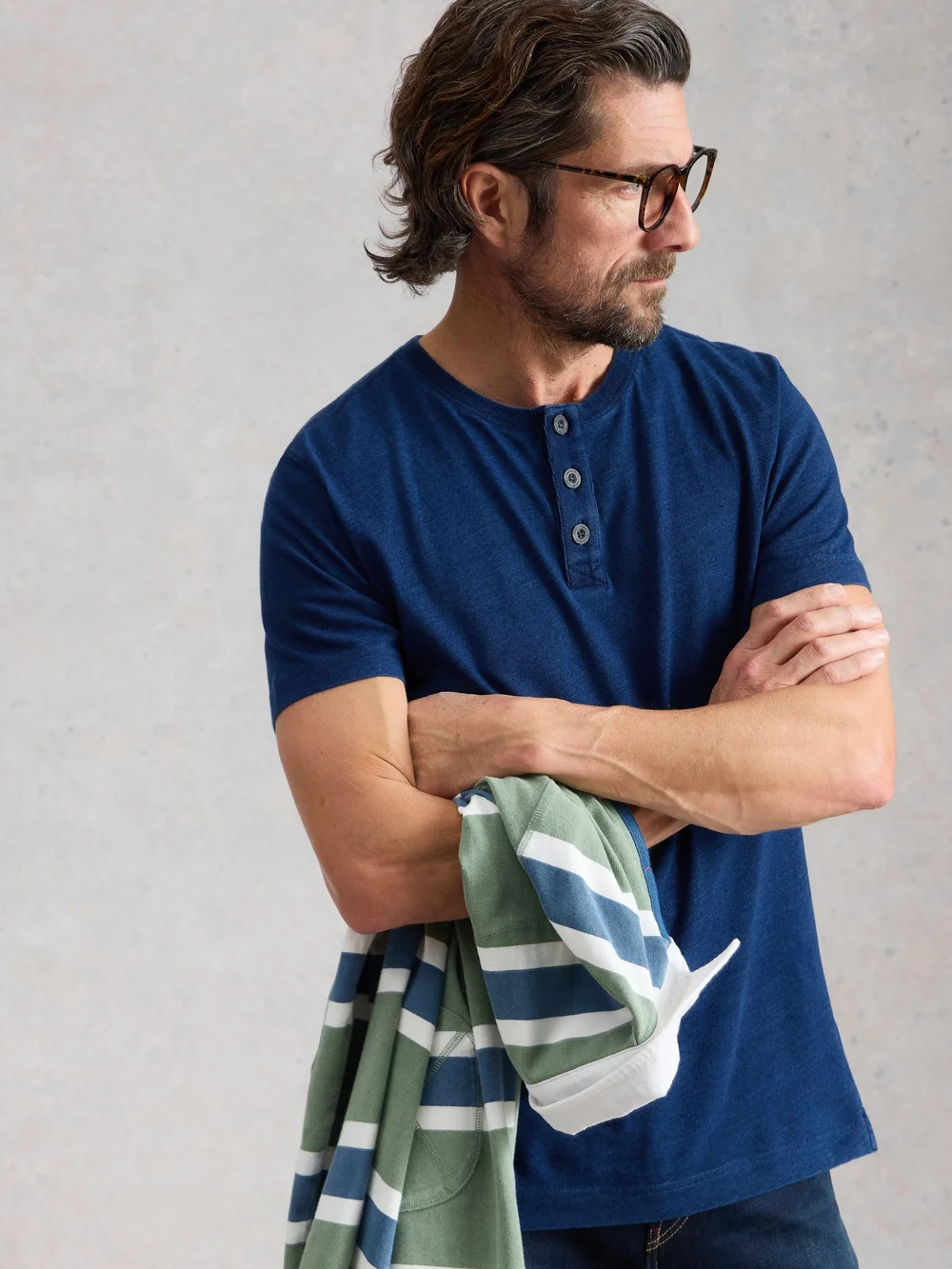Indigo-T-Shirt Hastings - Indigo Ble - XXXL Bild 1