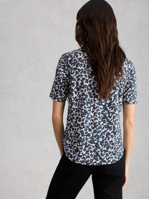 Kurzarmbluse Annie - Blue Pr - 52 Bild 4