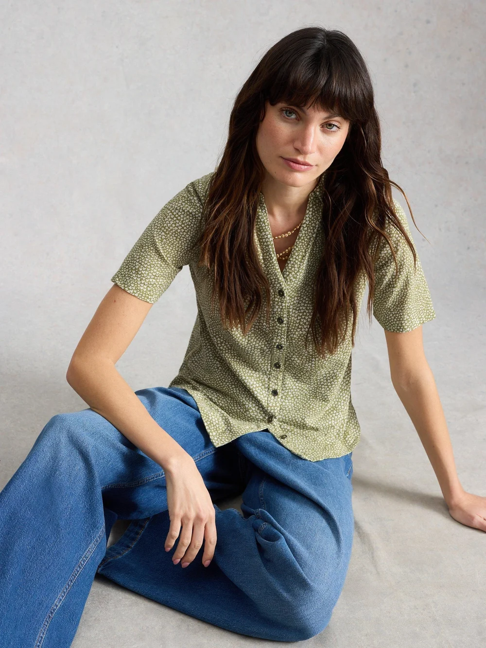 Kurzarmbluse Annie - Green Mlt - 52 Bild 1