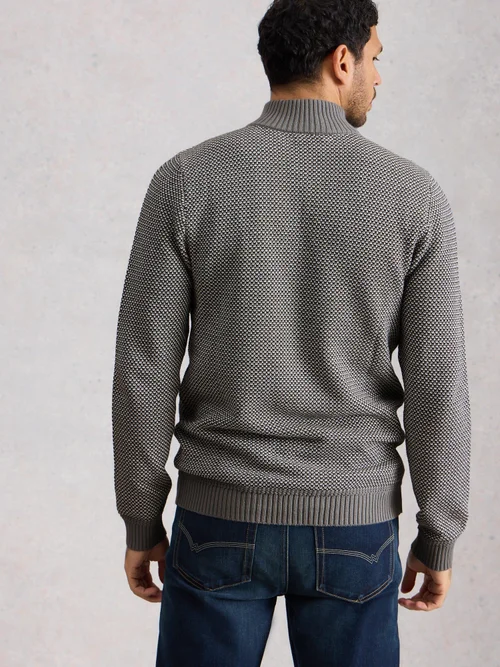 Pullover Attadale mit Trichterkragen - Grey Mlt - XXL/R Bild 4