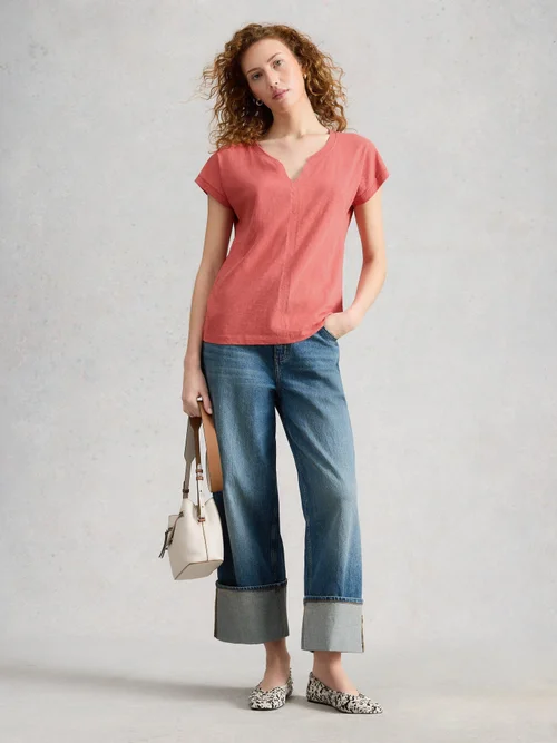 T-Shirt Nelly mit Keilausschnitt - Mid Pink - 52 Bild 2