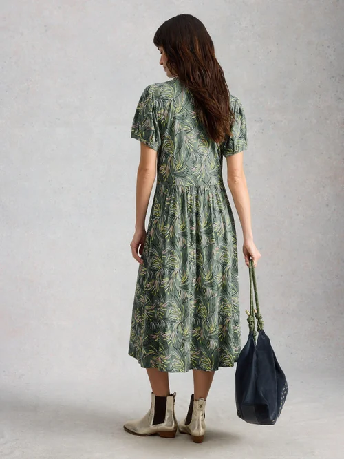 Robe Leah en jersey - Green Pr - 52/R Bild 4