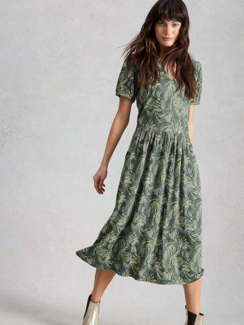 Robe Leah en jersey - Green Pr - 52/R Bild 1