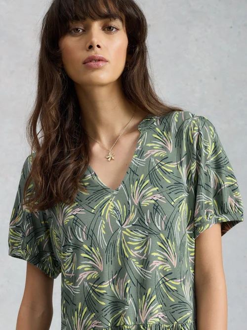 Robe en jersey Leah - Green Pr - 52/R Bild 3
