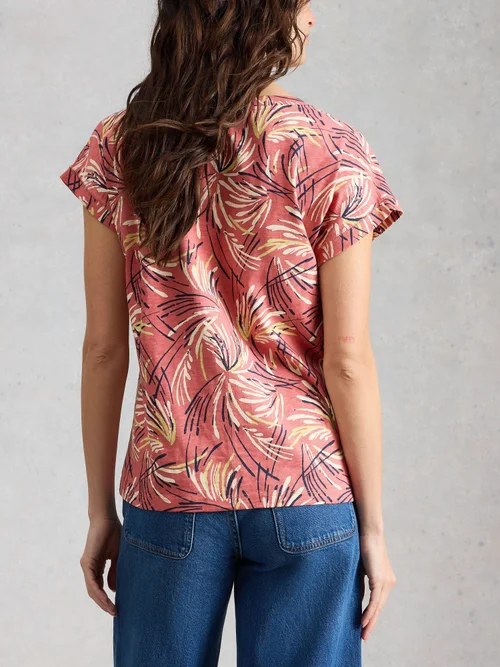 T-Shirt Nelly mit Keilausschnitt - Pink Pr - 52 Bild 4