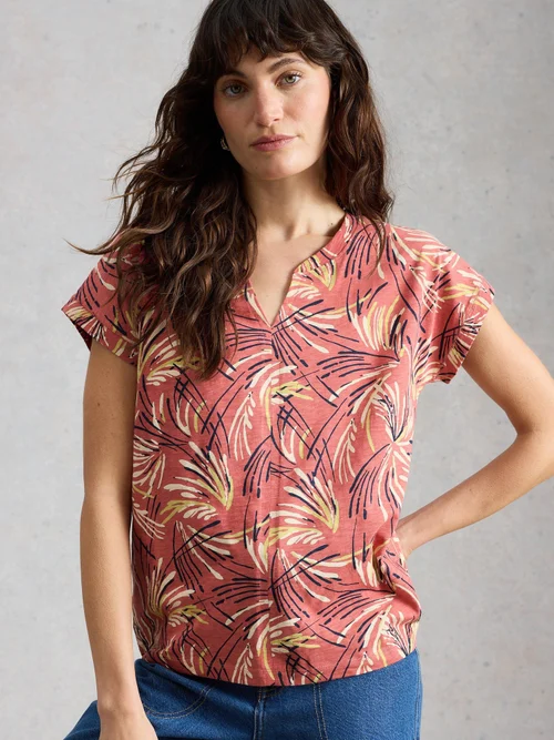 T-Shirt Nelly mit Keilausschnitt - Pink Pr - 52 Bild 3