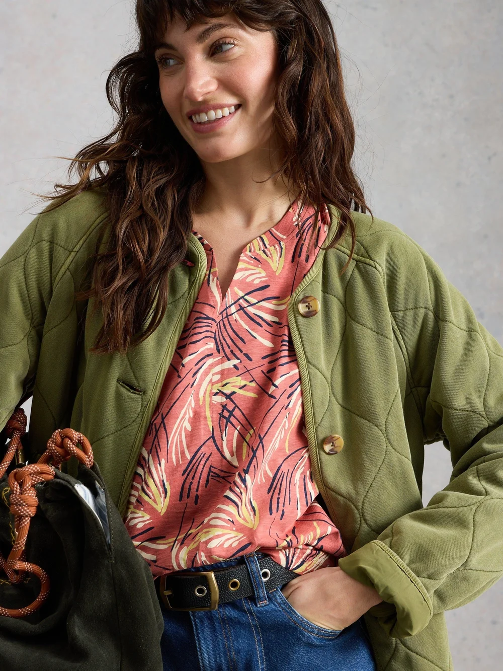 T-Shirt Nelly mit Keilausschnitt - Pink Pr - 52 Bild 1