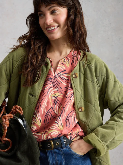 T-Shirt Nelly mit Keilausschnitt - Pink Pr - 52 Bild 1