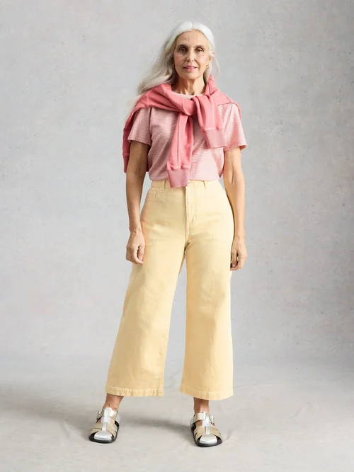 7/8-Jeans Tia mit weitem Bein - Lgt Yellow - 52/R Bild 2