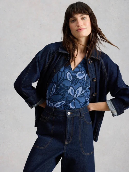 T-Shirt Neve mit V-Ausschnitt - Blue Pr - 52 Bild 1