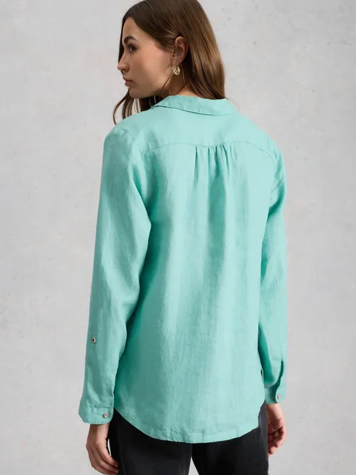 Leinenbluse Sophie - Mid Teal - 52 Bild 4