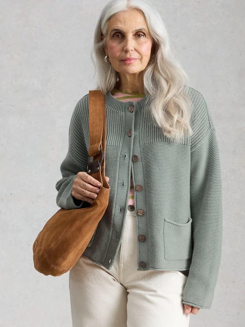Washed Cardigan Gigi - Mid Green - 52 Bild 1
