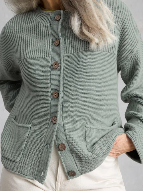 Washed Cardigan Gigi - Mid Green - 52 Bild 3