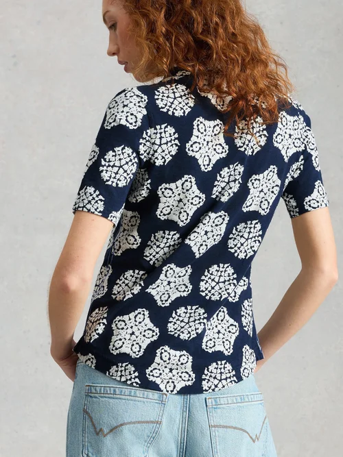 Kurzarmbluse Annie - Navy Pr - 52 Bild 4