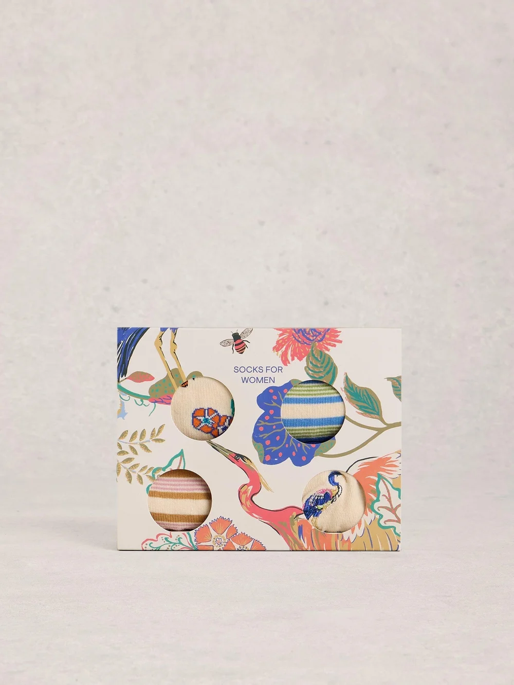 4er-Pack Socken mit floralem Muster - Nat Mlt - 39-41 Bild 1