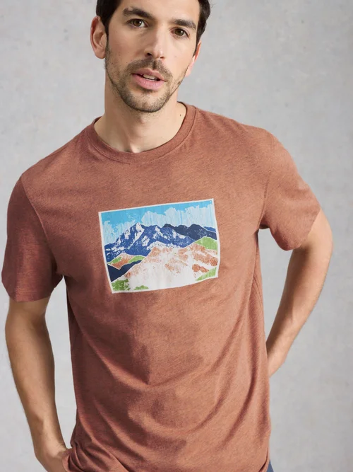 T-Shirt Abersoch mit Bergmotiv - Pink Pr - XXL/R Bild 3